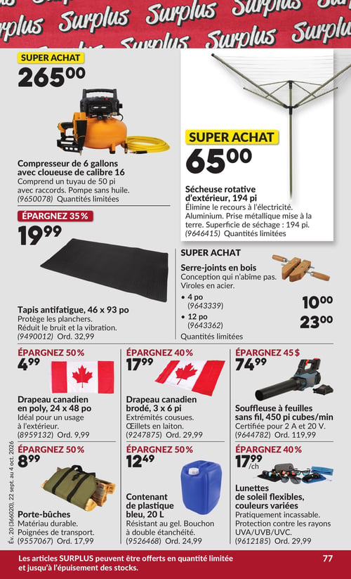 Circulaire Princess Auto - Page 85