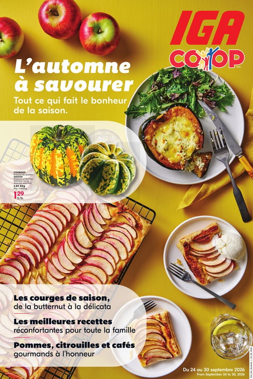Circulaire IGA Coop Nouveau Brunswick - L'Automne à savourer - Page 1