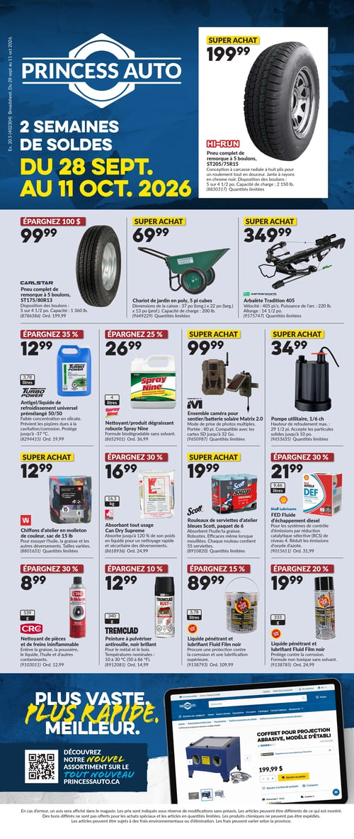 Circulaire Princess Auto - Page 1