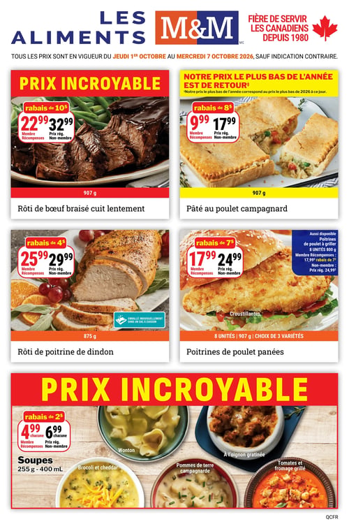 Circulaire Les Aliments M&M - Page 1