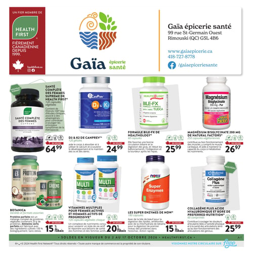 Circulaire Gaïa Épicerie Santé - Page 1