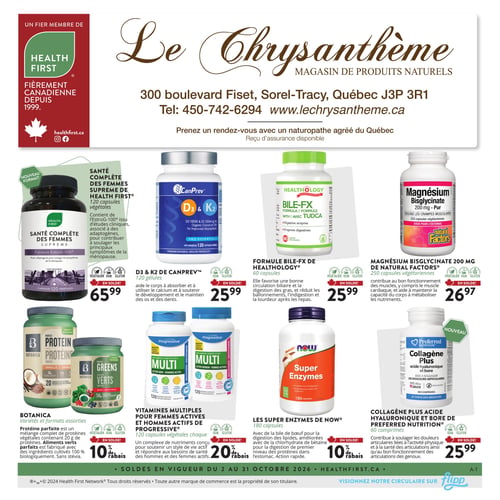 Circulaire Le Chrysanthème - Page 1