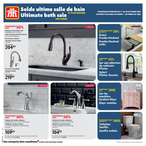 Circulaire Home Hardware - Solde ultime salle de bain - Page 1