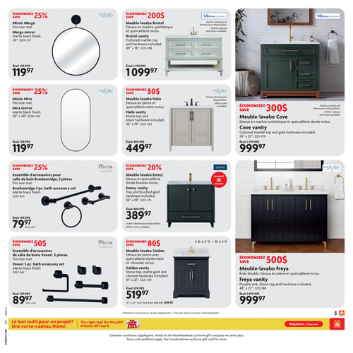 Circulaire Home Hardware - Solde ultime salle de bain - Page 5
