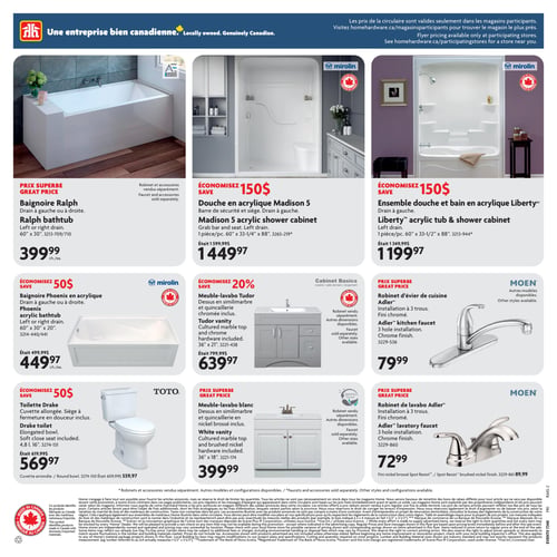 Circulaire Home Hardware - Solde ultime salle de bain - Page 8