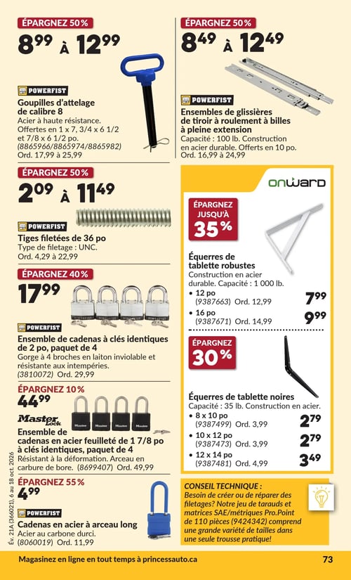 Circulaire Princess Auto - Page 81