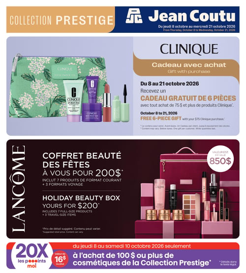 Circulaire Jean Coutu - Collection Prestige - Page 1