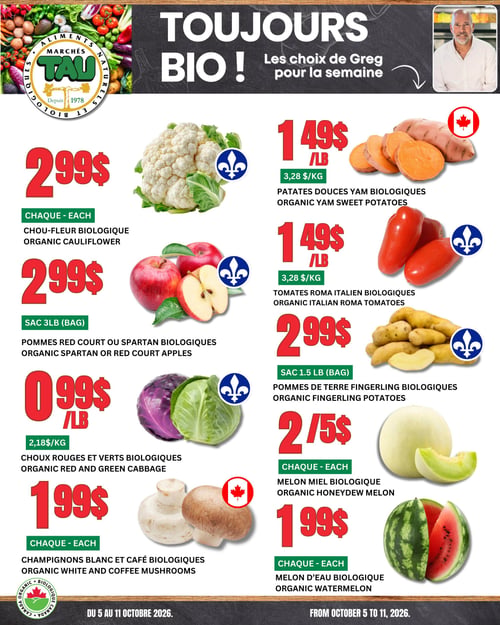 Circulaire TAU Marché d'alimentation Naturelle - Biologique - Page 1