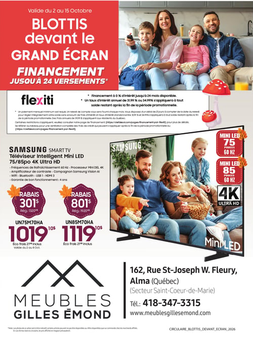 Circulaire Meubles Gilles Émond - Blottis devant le Grand Écran - Page 7