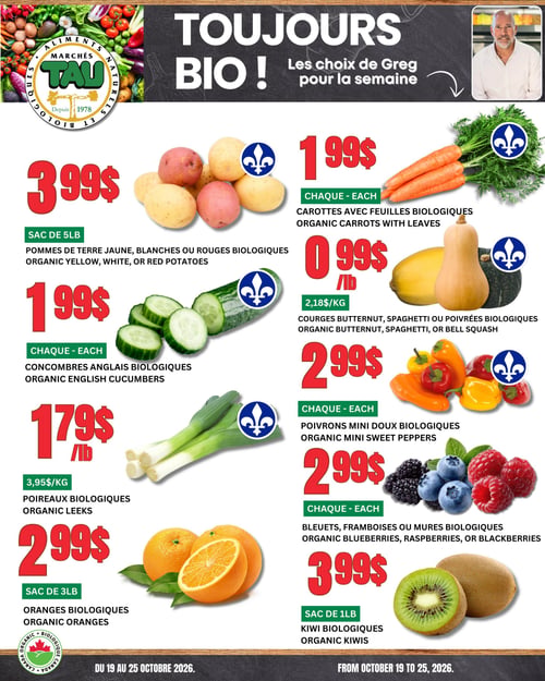 Circulaire TAU Marché d'alimentation Naturelle - Biologique - Page 1
