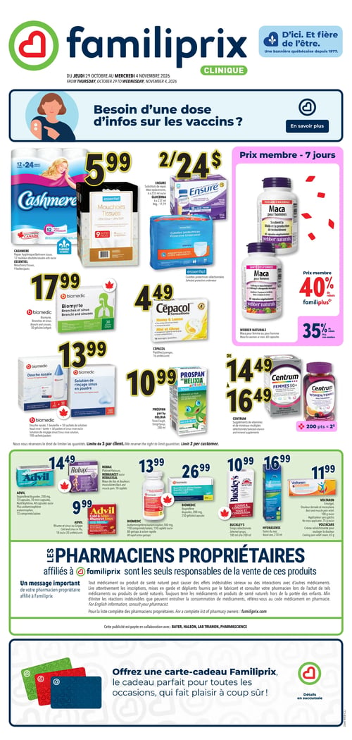Circulaire Familiprix - Clinique - Page 1
