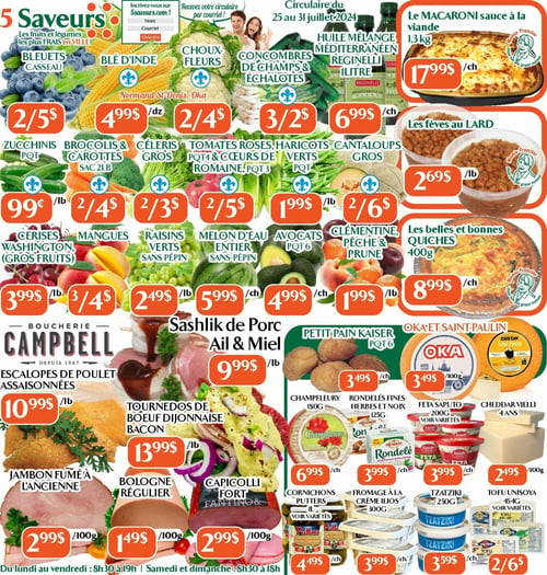 Circulaire Marché Le 5 Saveurs 🛒🏷️ | Circulaires en ligne