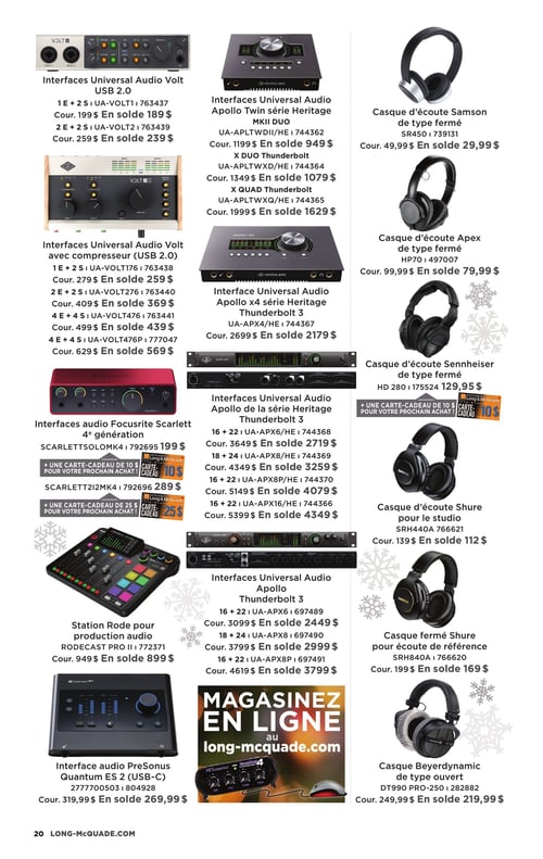 Circulaire Long & McQuade Instruments de Musique - Page 20