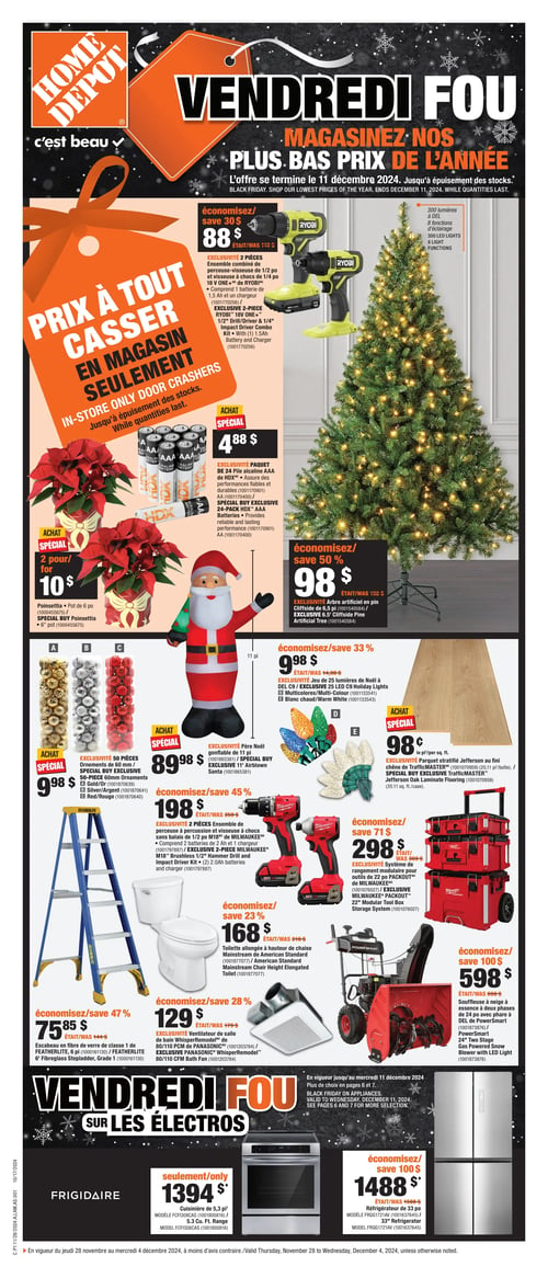 Circulaire Home Depot - Vendredi Fou - Page 1