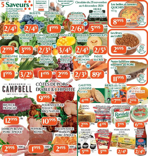 Circulaire Marché Le 5 Saveurs - Page 1