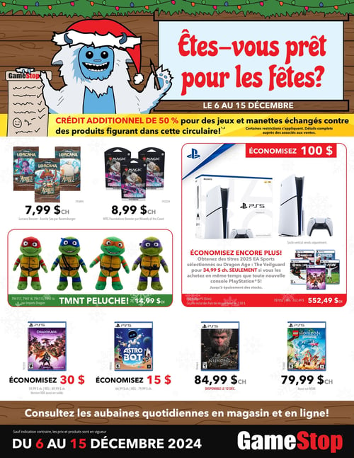 Circulaire EB Games - GameStop - Êtes-vous Prêt pour les Fêtes - Page 1