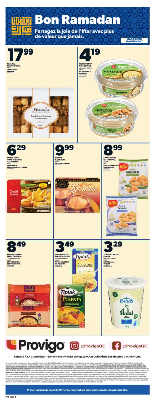 Circulaire Provigo - Bon Ramadan - Page 4