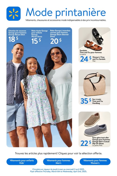 Circulaire Walmart - Mode Printanière - Page 1