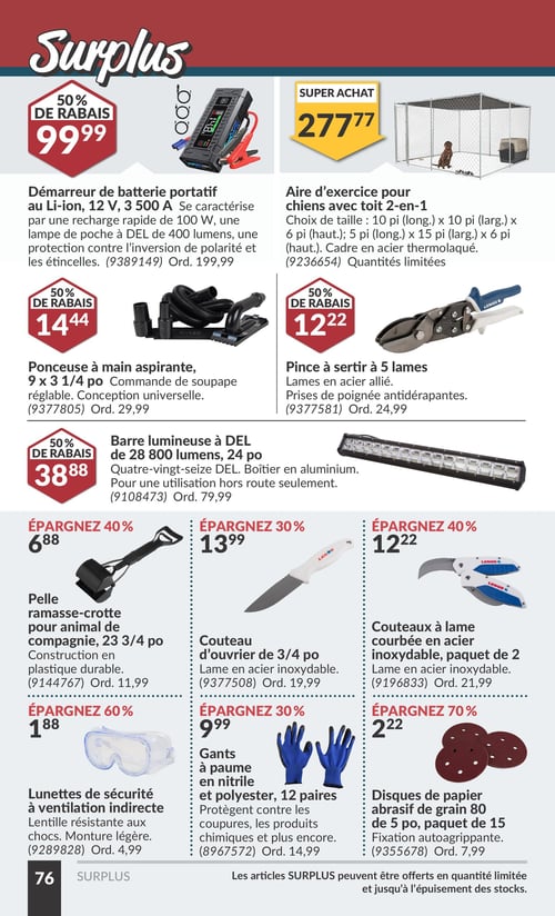 Circulaire Princess Auto - Méga Casse-coûts - Page 83