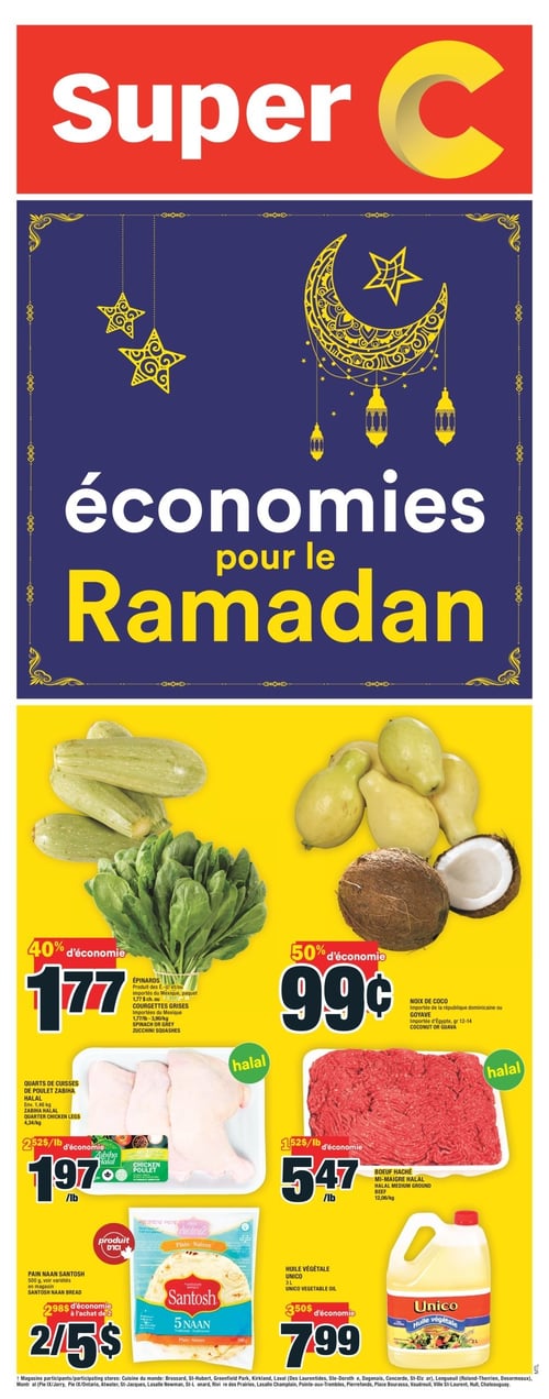 Circulaire Super C - Économies pour le Ramadan - Page 1