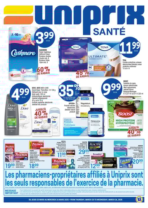 Circulaire Uniprix - Santé - Page 1