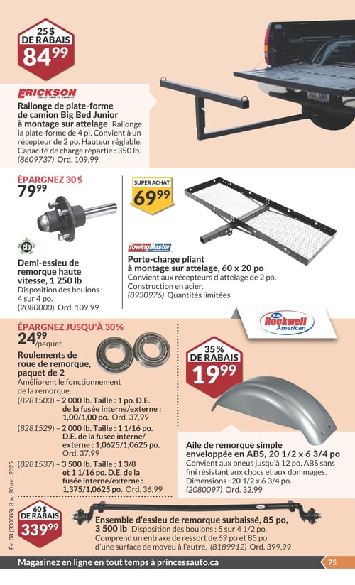 Circulaire Princess Auto - Économies du Printemps - Page 81