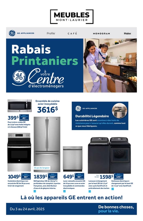 Circulaire Meubles Mont-Laurier - Rabais Printaniers - Page 1