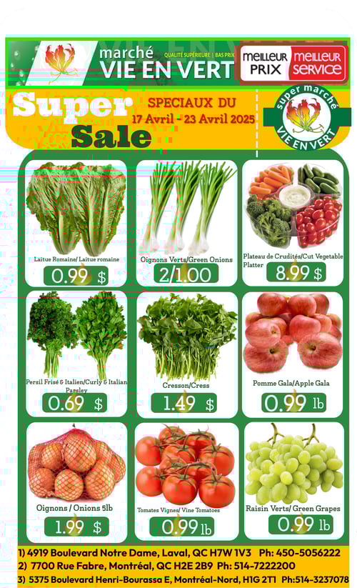 Circulaire Marché Vie en Vert - Page 1