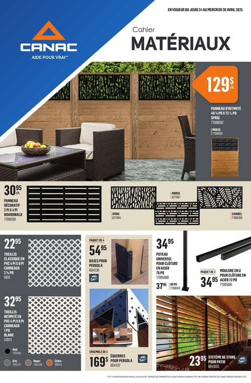 Circulaire Canac - Cahier Matériaux - Page 1