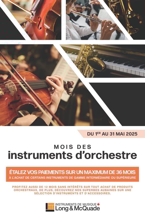 Circulaire Long & McQuade Instruments de Musique - Mois des Instruments d'orchestre - Page 1