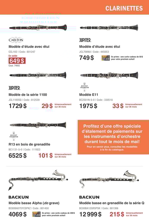Circulaire Long & McQuade Instruments de Musique - Mois des Instruments d'orchestre - Page 3