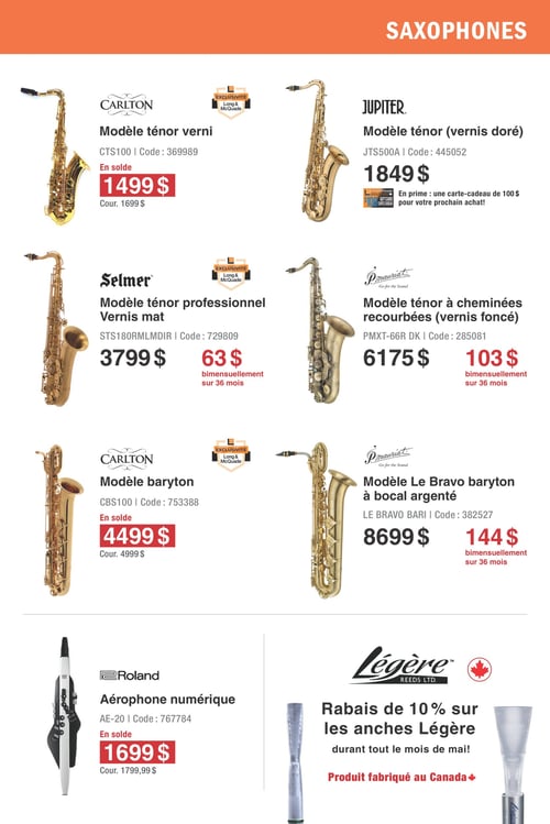 Circulaire Long & McQuade Instruments de Musique - Mois des Instruments d'orchestre - Page 5