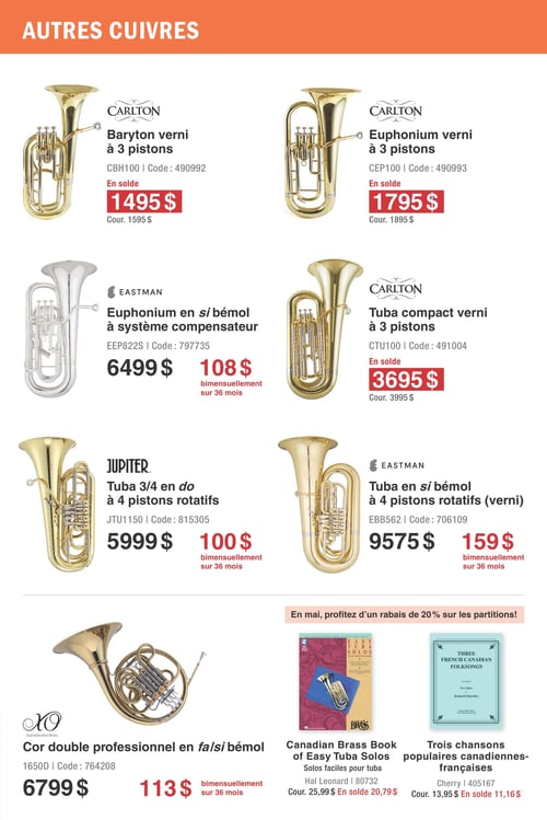 Circulaire Long & McQuade Instruments de Musique - Mois des Instruments d'orchestre - Page 8