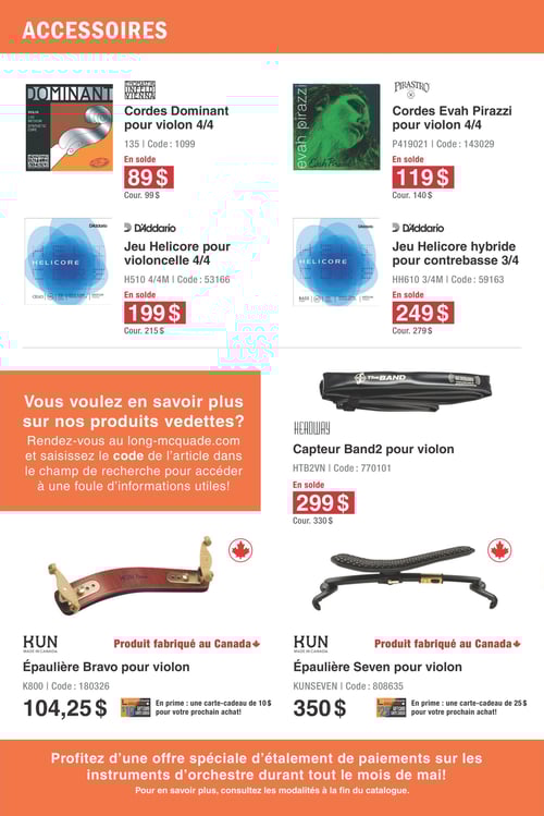 Circulaire Long & McQuade Instruments de Musique - Mois des Instruments d'orchestre - Page 10