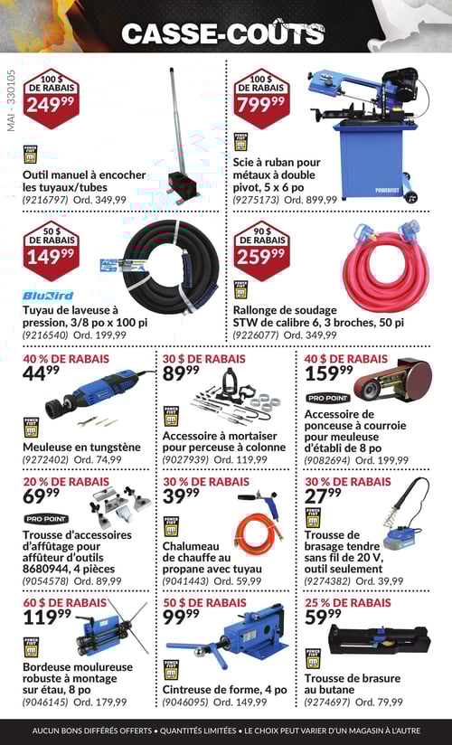 Circulaire Princess Auto - Casse-Coûts - Page 40