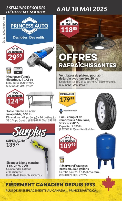 Circulaire Princess Auto - Page 1