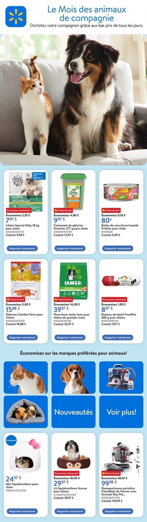 Circulaire Walmart - Le Mois des Animaux de Compagnie - Page 1