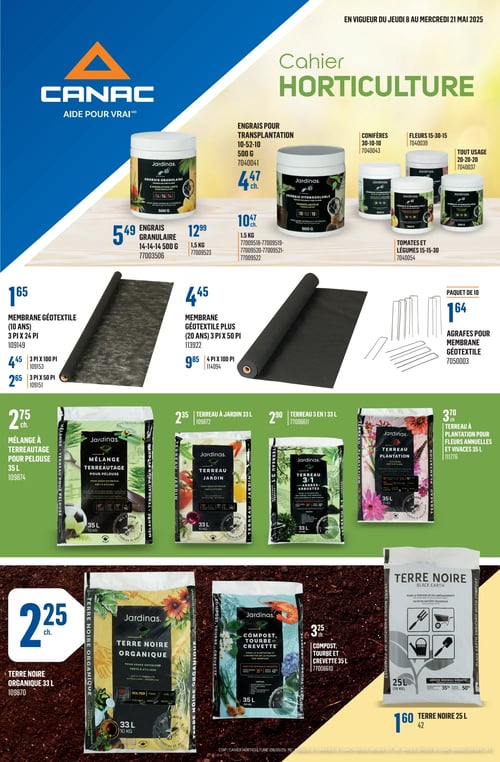 Circulaire Canac - Cahier Horticulture - Page 1