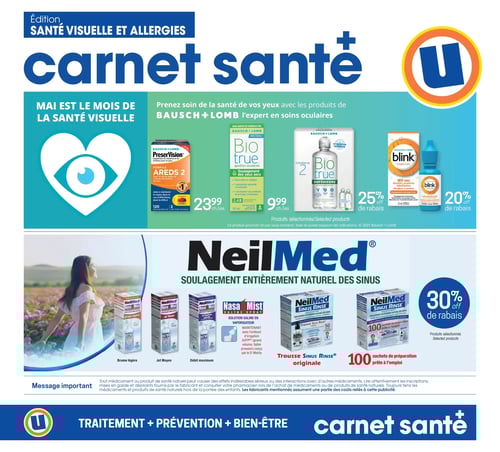 Circulaire Uniprix - Carnet Santé - Page 1