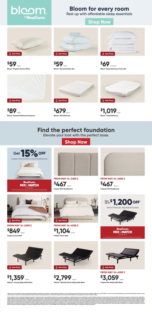 Circulaire Sleep Country Flyer - Page 4