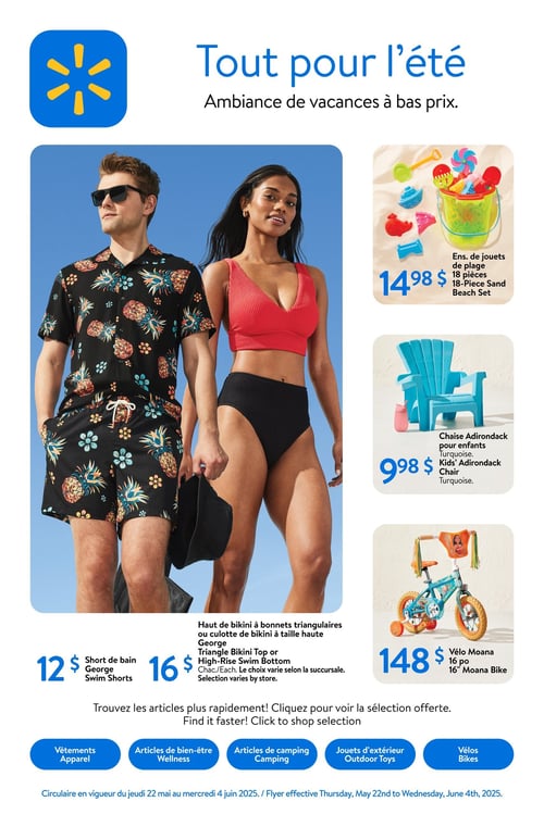 Circulaire Walmart - Ambiance de Vacances à bas prix - Page 1