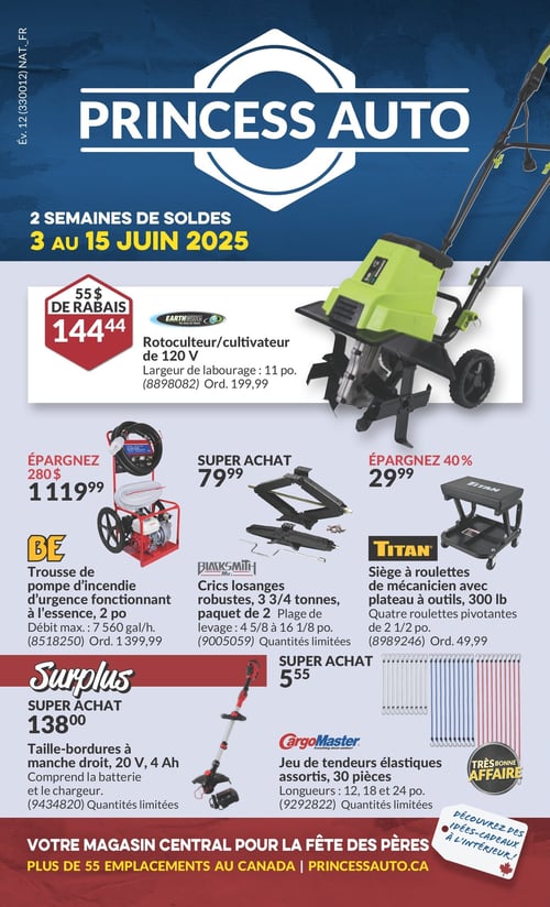 Circulaire Princess Auto - Page 1