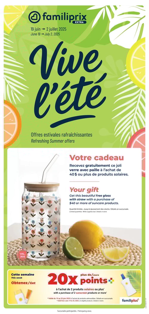 Circulaire Familiprix - Extra - Cahier Vive l'été - Page 1