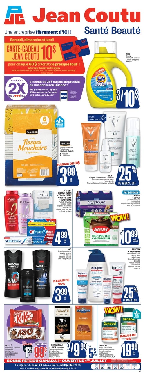 Circulaire Jean Coutu - Santé Beauté - Page 1