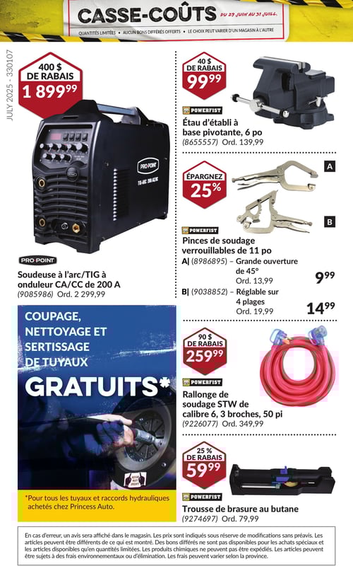 Circulaire Princess Auto - Casse-Coûts - Page 31