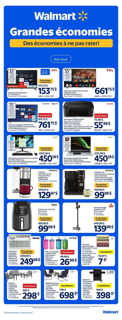 Circulaire Walmart - Grandes Économies - Page 1