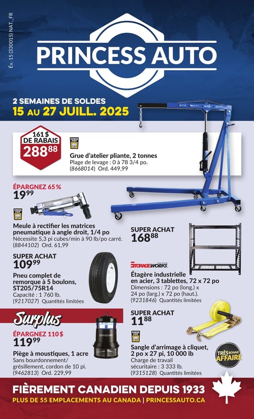 Circulaire Princess Auto - Page 1