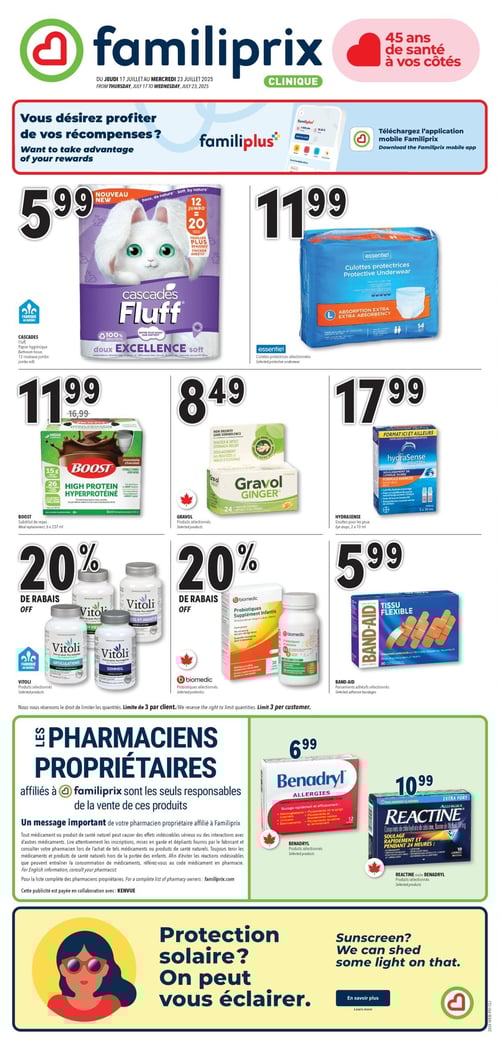 Circulaire Familiprix - Clinique - Page 1