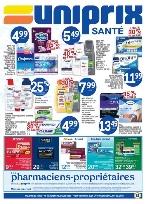 Circulaire Uniprix - Santé - Page 1