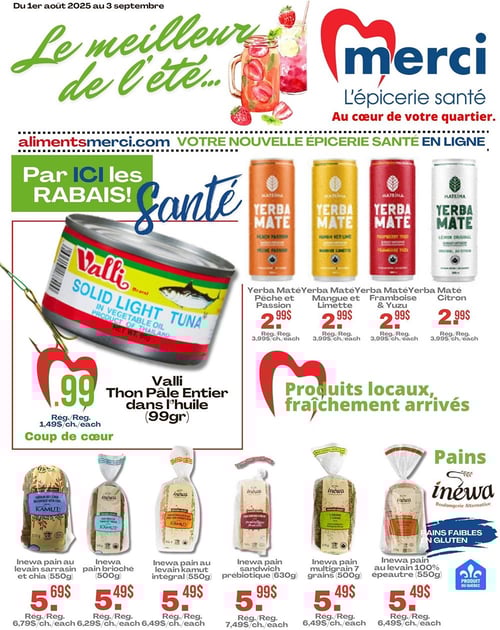 Circulaire Les Aliments Merci Épiceries Santé - Page 1